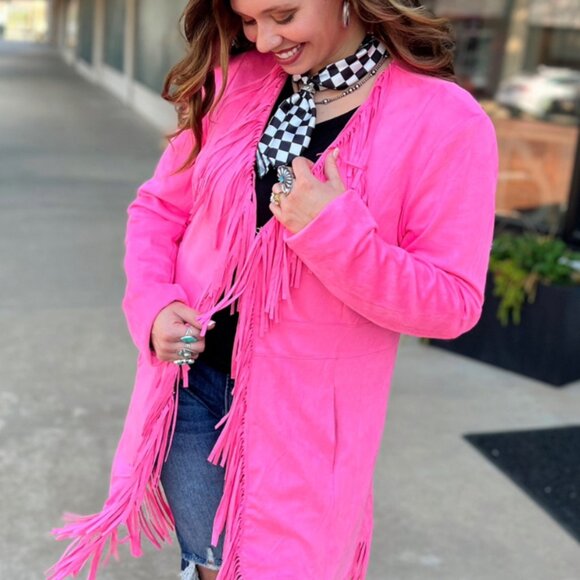 Scottsdale Suede Jacket Pink - Picture 6 of 8